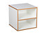 Cube de rangement magnétique | Quube à casiers | HxLxP 400 x 400 x 390 mm | Ouvert | Blanc | Novigami